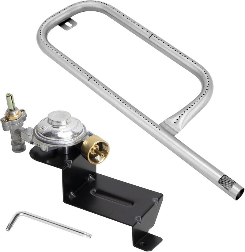 MOASKER 80477 Regulator & 69957 Burner Tube Kits Replacement Parts for Weber Q100/Q120 Series Grills Accessories, Gas Grill Valve Parts for Weber 386001 386002 516801 516002 516501 516501 Grills Parts - Image 1